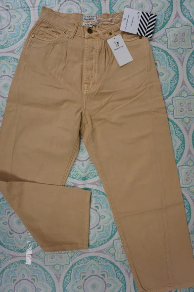 Free People x Sandrine Rose Beige Jeans